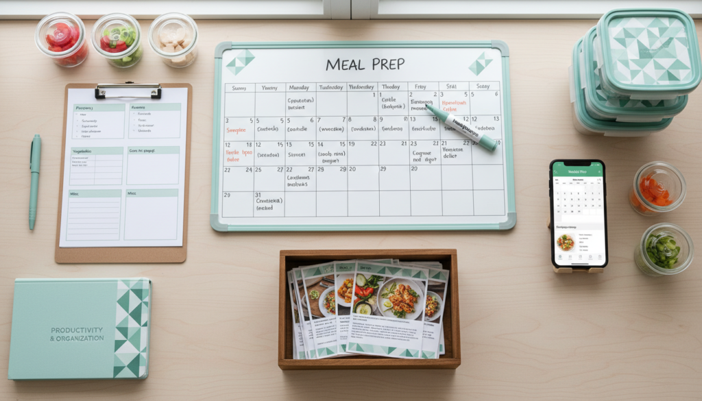 meal prep calendar and planning system