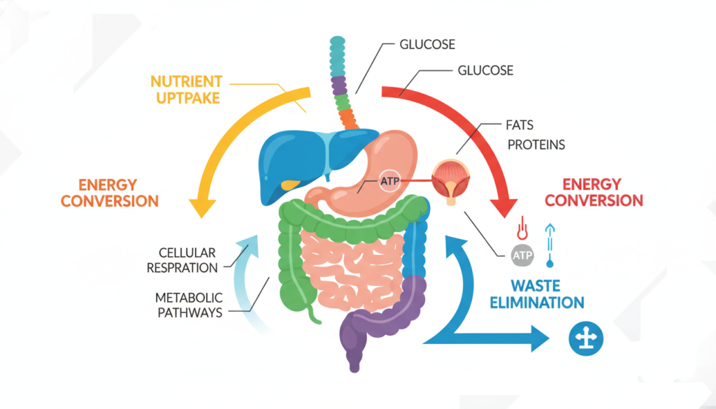 metabolic process illustration showing how body burns calories naturally metabolic process illustration showing how body burns calories naturally