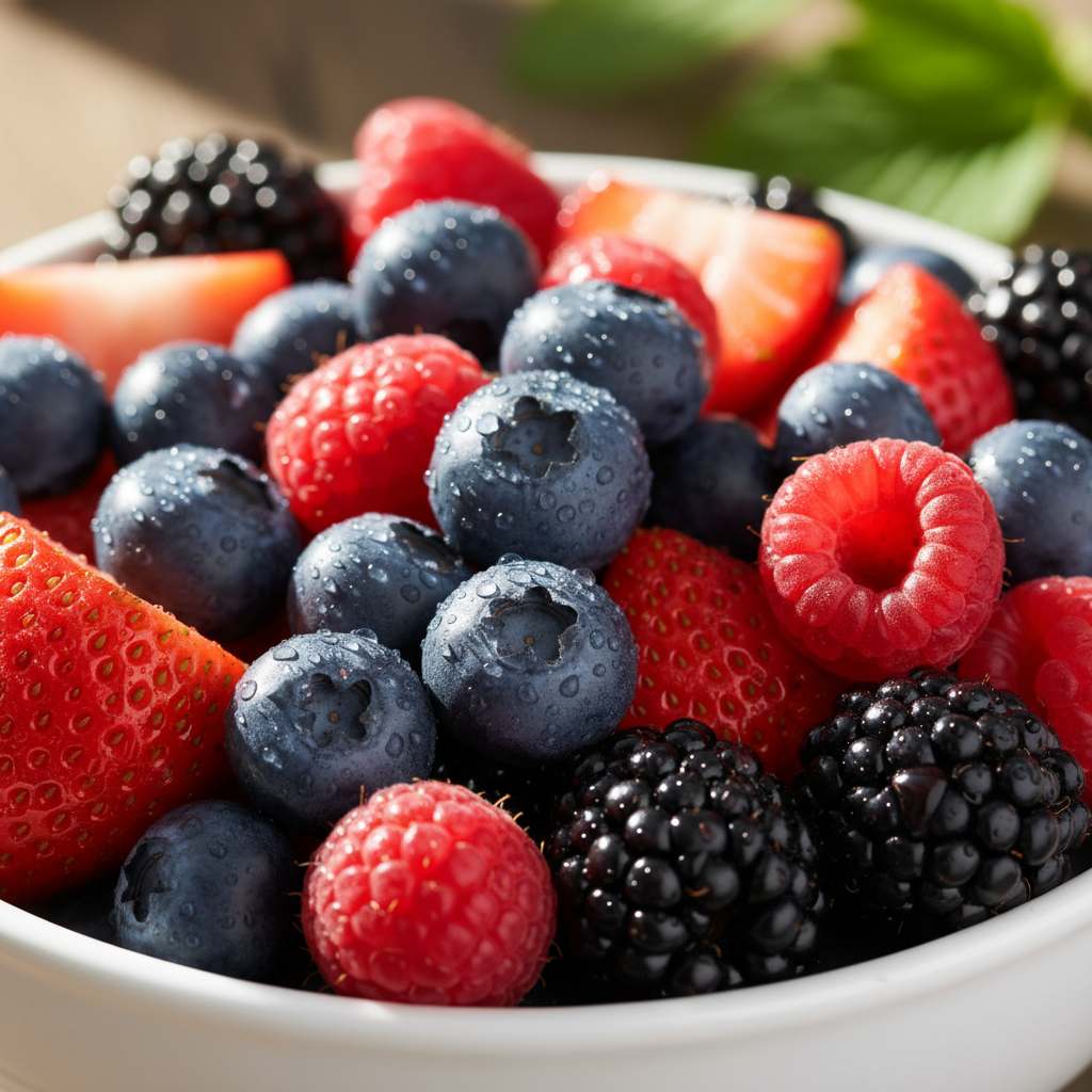 mixed berries in a bowl