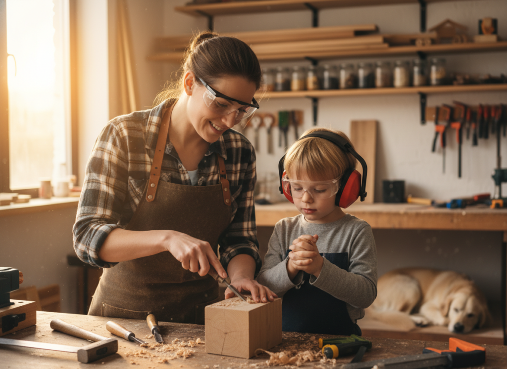 parent teaching child woodworking skills parent teaching child woodworking skills