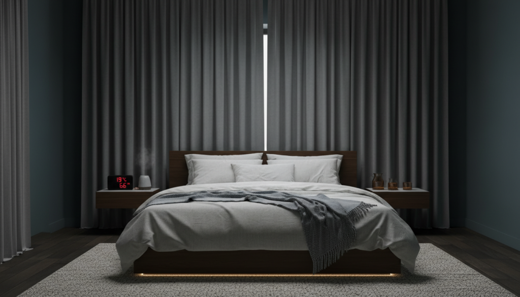 peaceful bedroom setup optimized for quality sleep