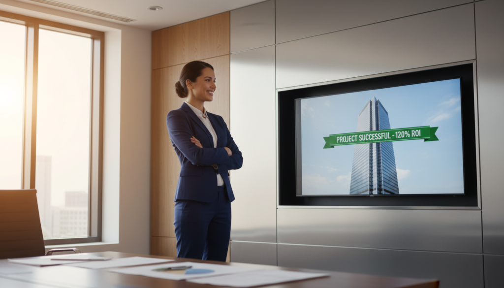 person achieving success through focused work and determination