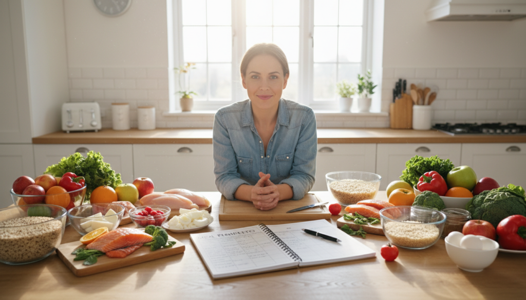 person confidently starting meal prep journey