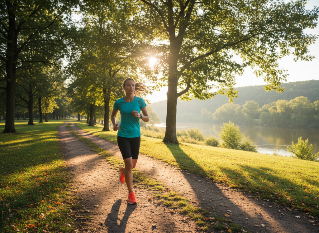 person doing cardio exercise outdoors for fat loss person doing cardio exercise outdoors for fat loss