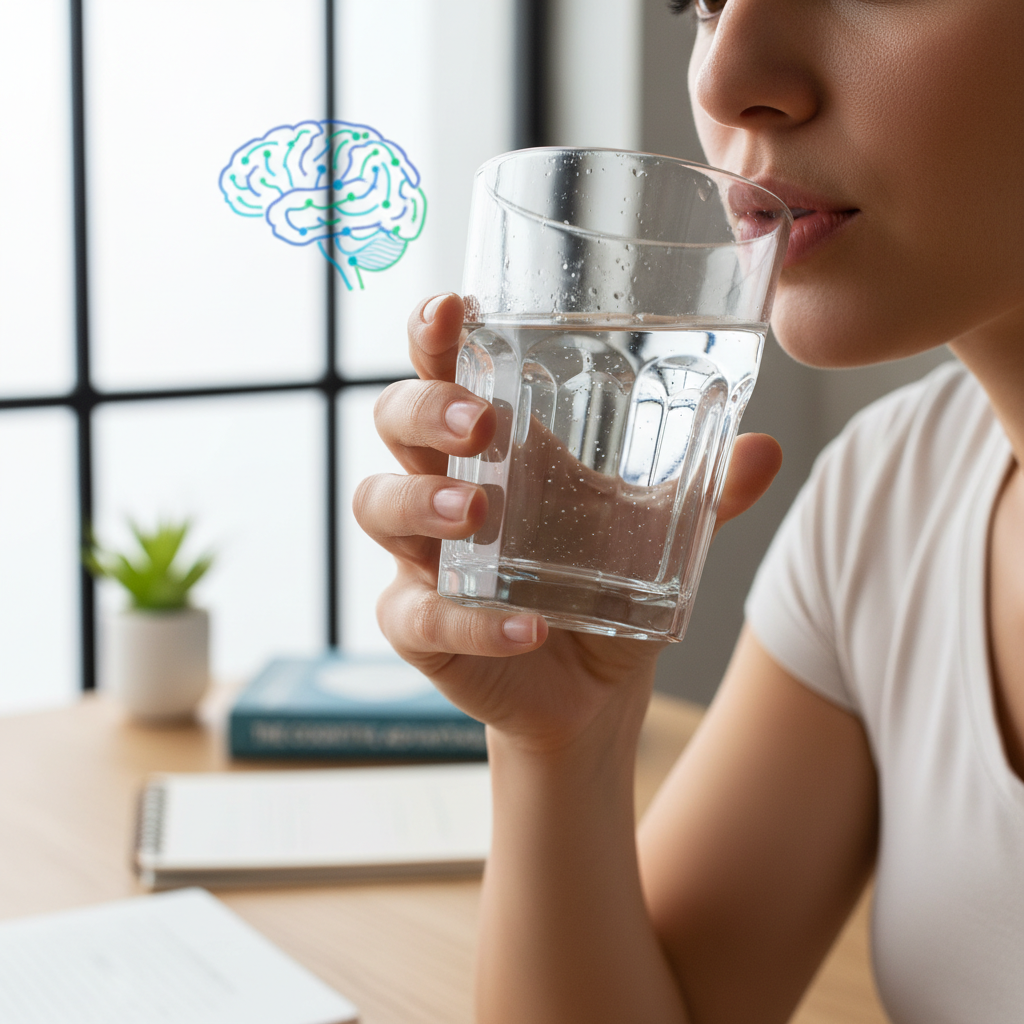 person drinking water for brain hydration and memory function person drinking water for brain hydration and memory function