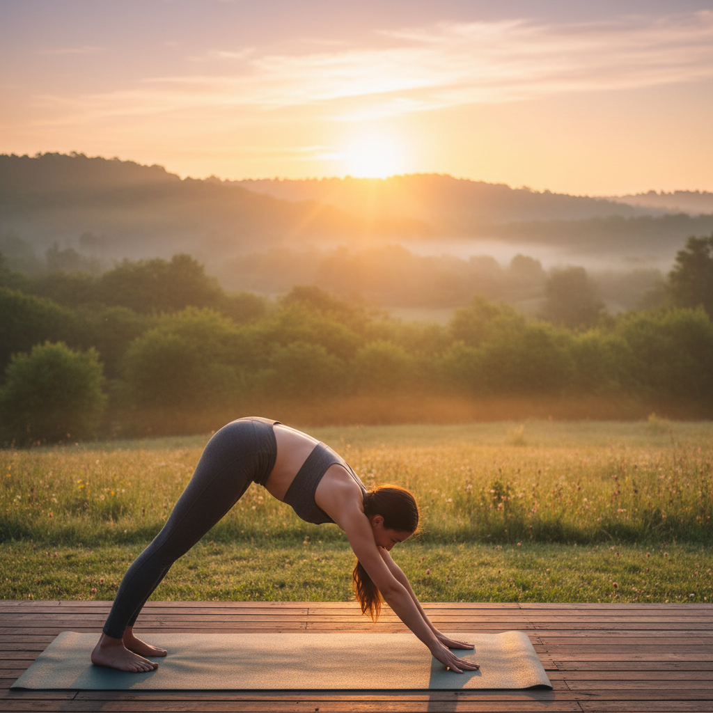 person exercising in morning for mental health and brain function