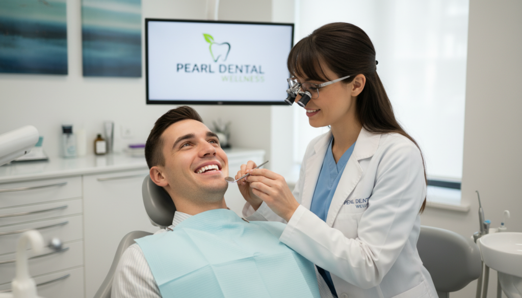 person maintaining bright smile with regular dental checkup person maintaining bright smile with regular dental checkup