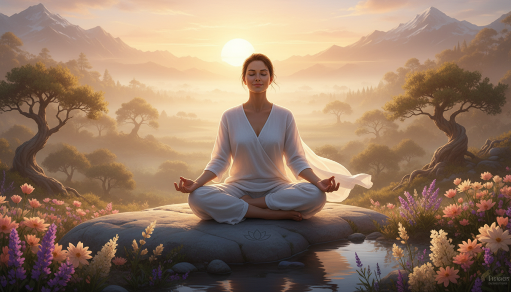 person practicing meditation and mindfulness for brain training