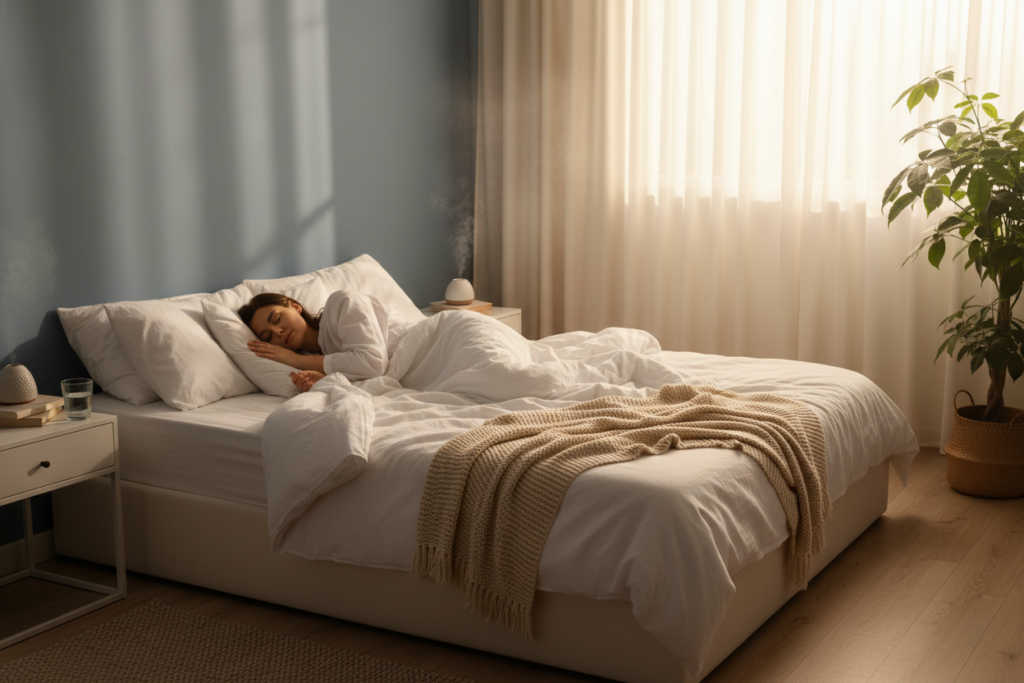 person sleeping peacefully for optimal fat burning and recovery person sleeping peacefully for optimal fat burning and recovery