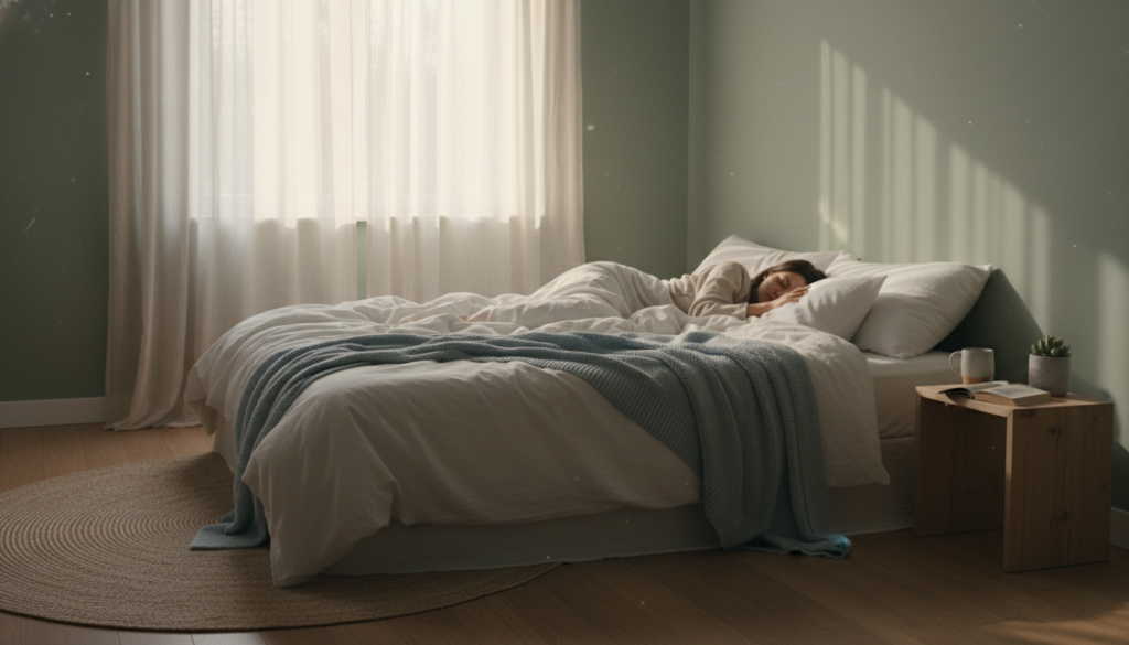 person sleeping peacefully for recovery and weight loss person sleeping peacefully for recovery and weight loss