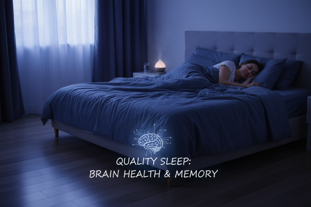 person sleeping peacefully in dark comfortable bedroom promoting memory consolidation person sleeping peacefully in dark comfortable bedroom promoting memory consolidation