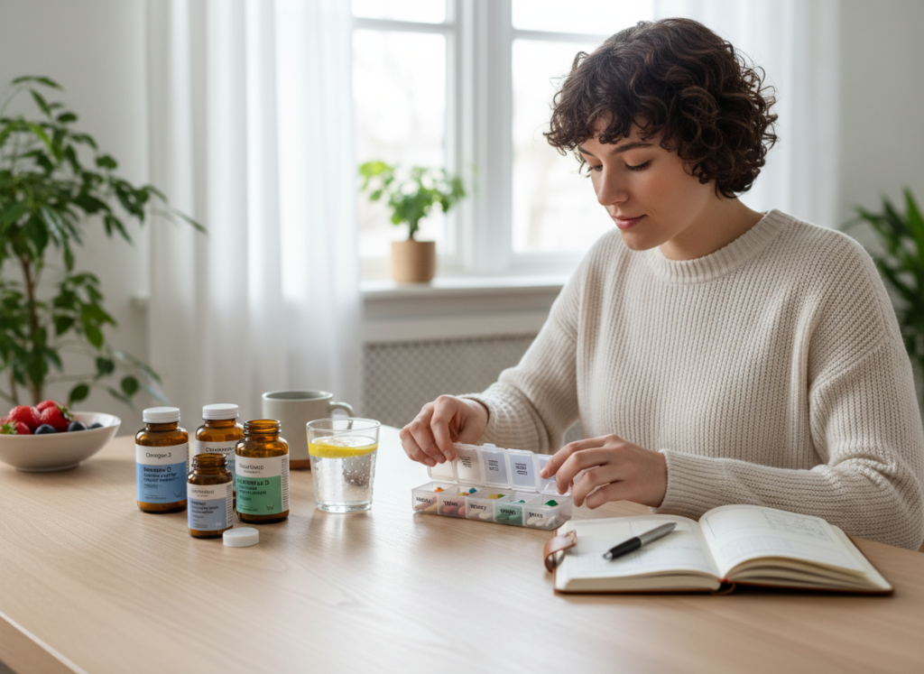 person taking care of overall health for brain wellness person taking care of overall health for brain wellness