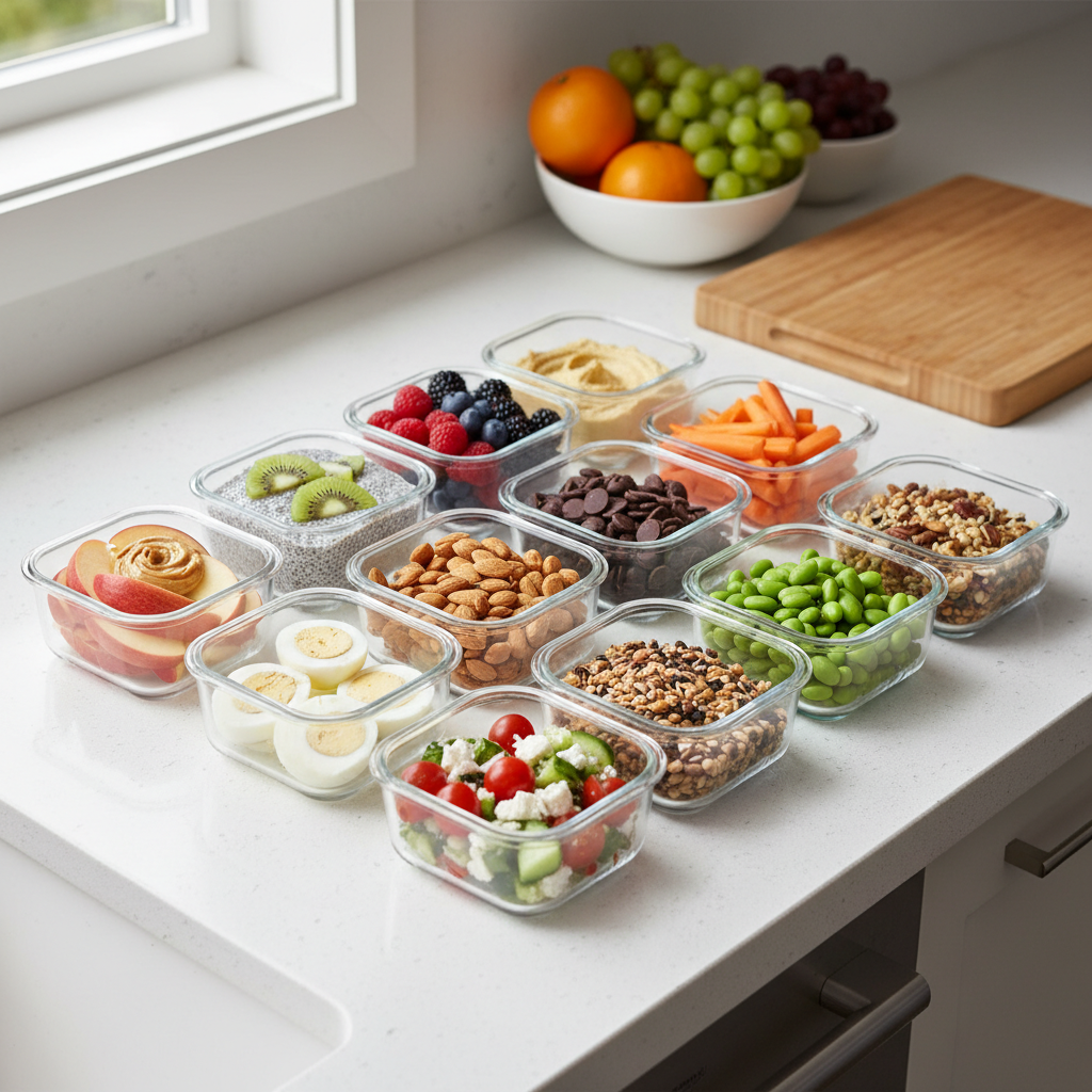 portioned snacks in small containers