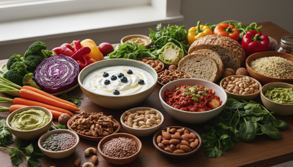 probiotic and prebiotic foods for healthy gut microbiome