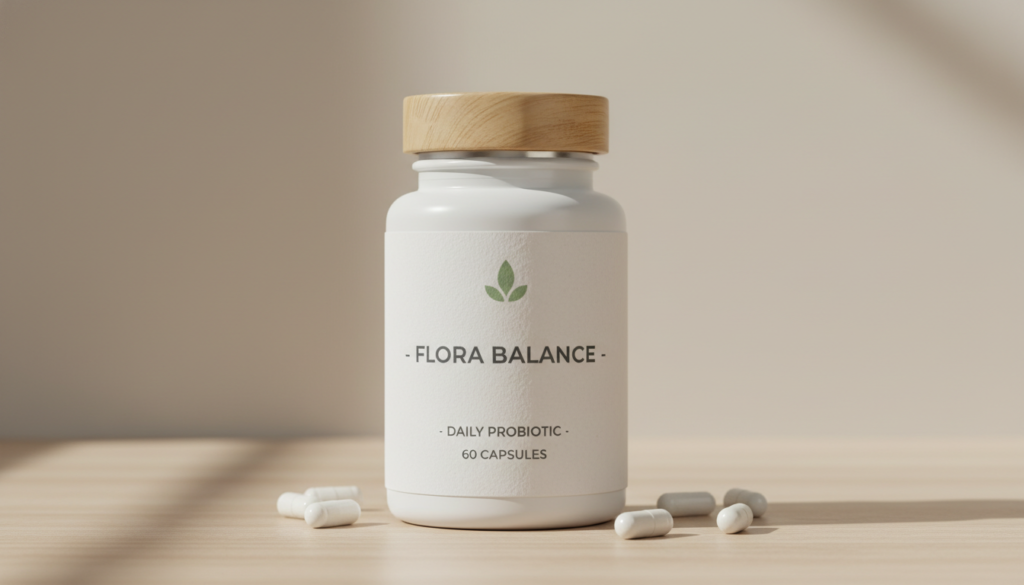 probiotic supplement bottle showing quality probiotics for women and digestive health