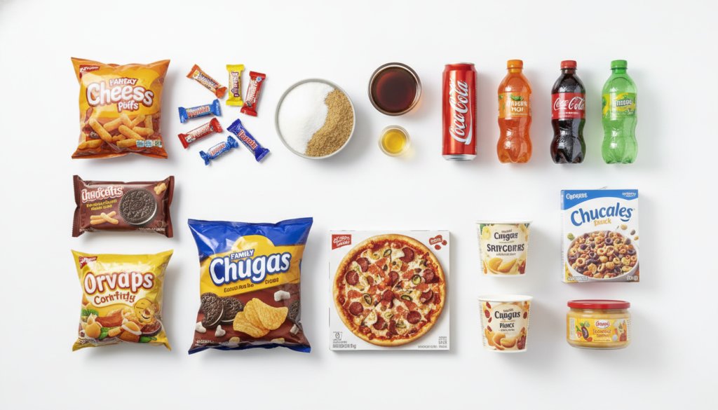 processed foods and sugar that can harm gut health