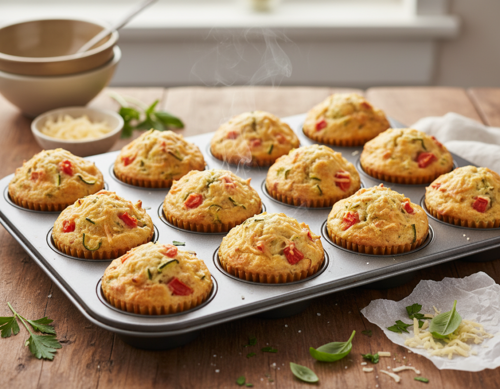 savory vegetable breakfast muffins in muffin tin savory vegetable breakfast muffins in muffin tin
