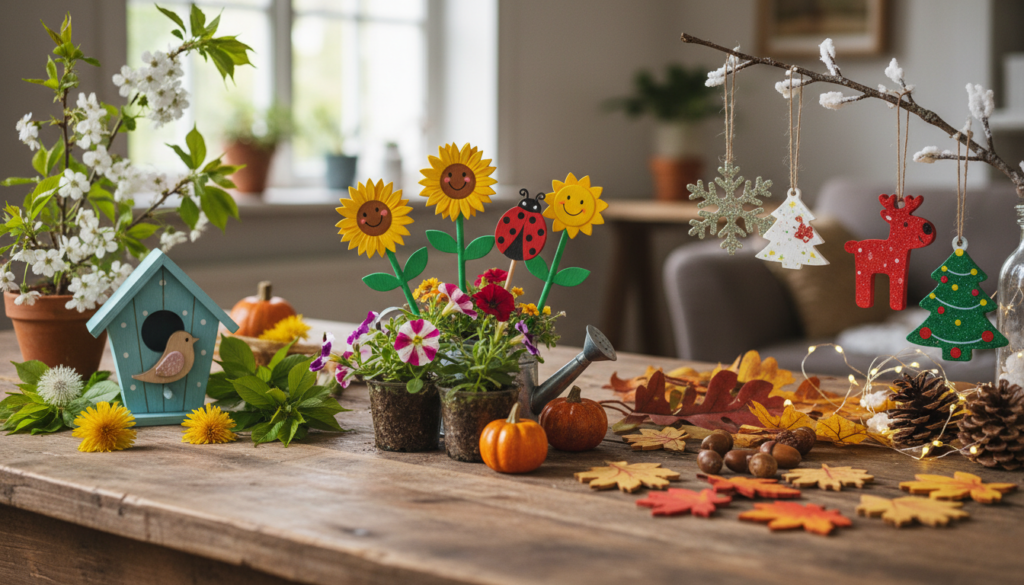 seasonal wooden decorations made by children seasonal wooden decorations made by children