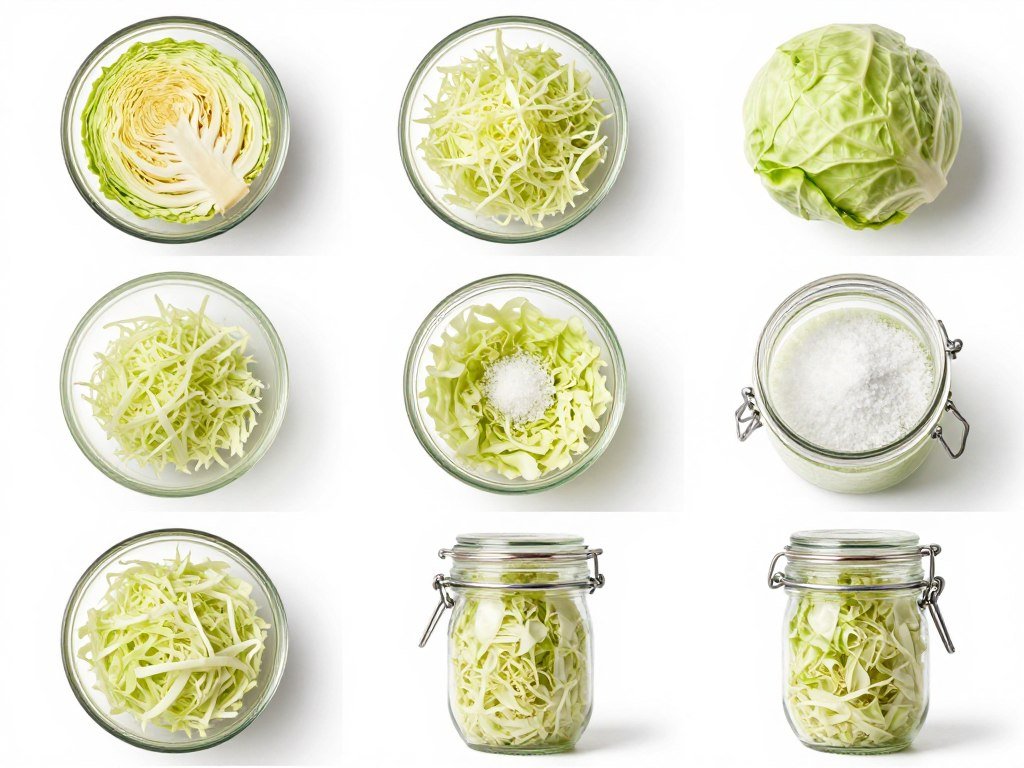 step by step sauerkraut fermentation process