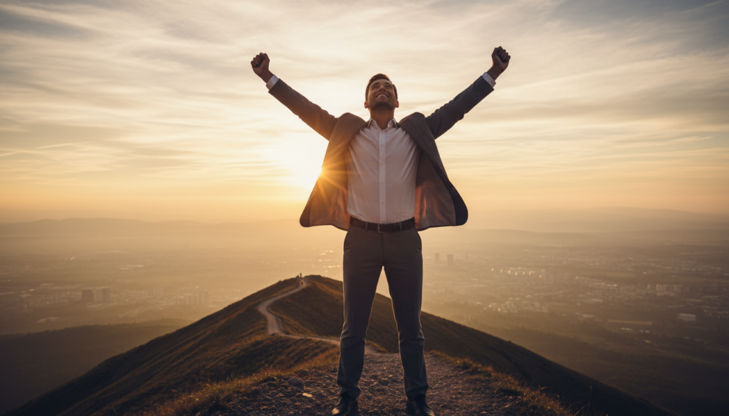 successful person after brain training transformation