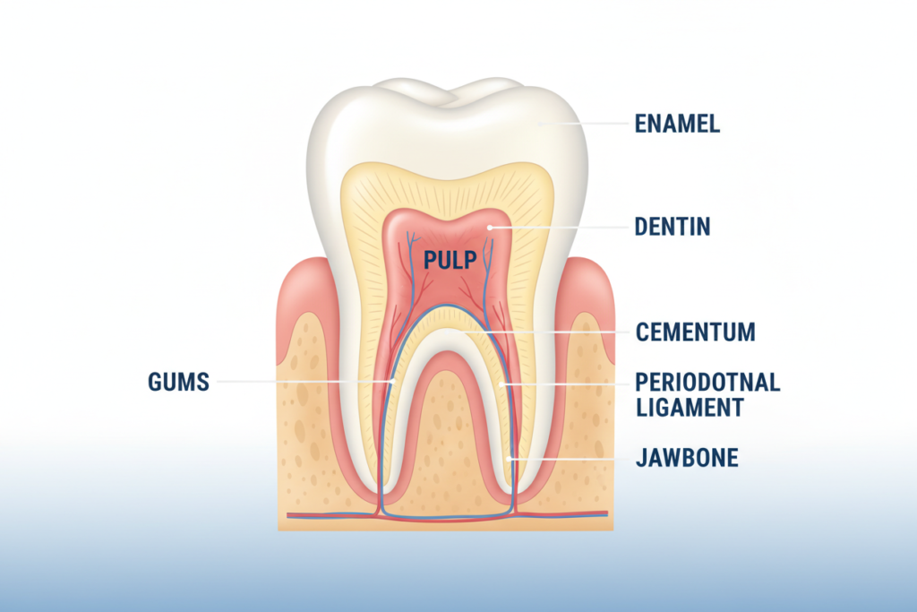 tooth anatomy showing enamel and gum structure diagram tooth anatomy showing enamel and gum structure diagram