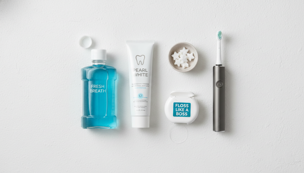 variety of dental hygiene products including toothpaste and floss for oral health variety of dental hygiene products including toothpaste and floss for oral health