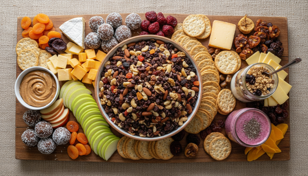 variety of high-calorie healthy snacks for weight gain