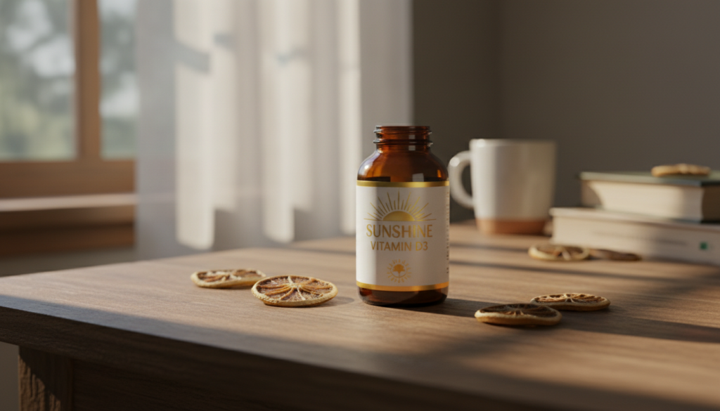 vitamin D sources including sunlight and supplements