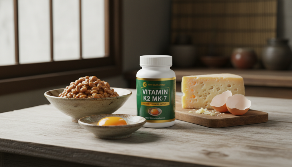 vitamin K2 supplement and food sources