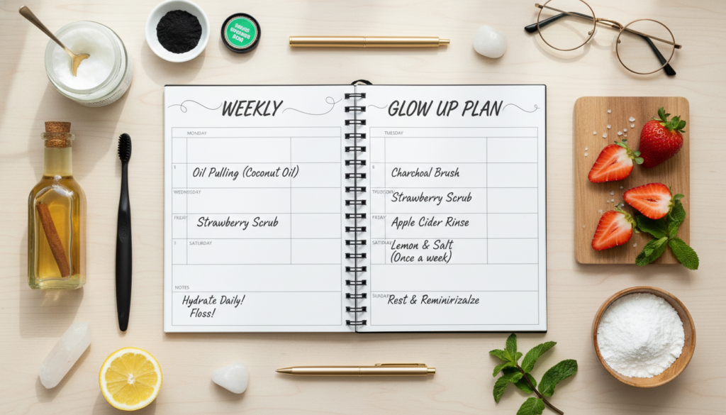weekly calendar planning natural teeth whitening routine weekly calendar planning natural teeth whitening routine