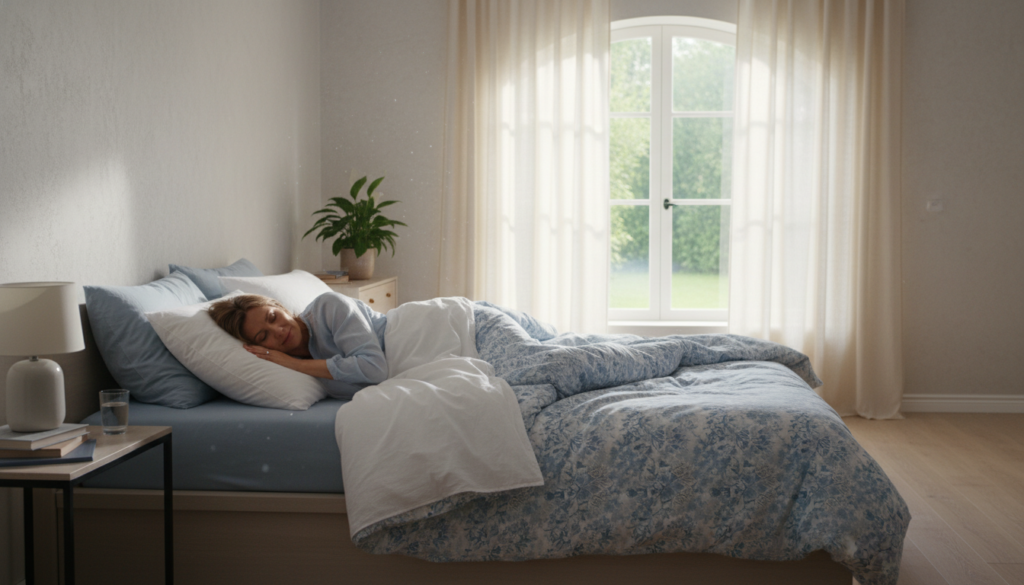 woman sleeping peacefully for better weight management woman sleeping peacefully for better weight management
