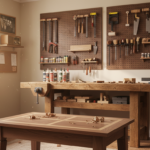 woodworking furniture projects workshop with completed coffee table