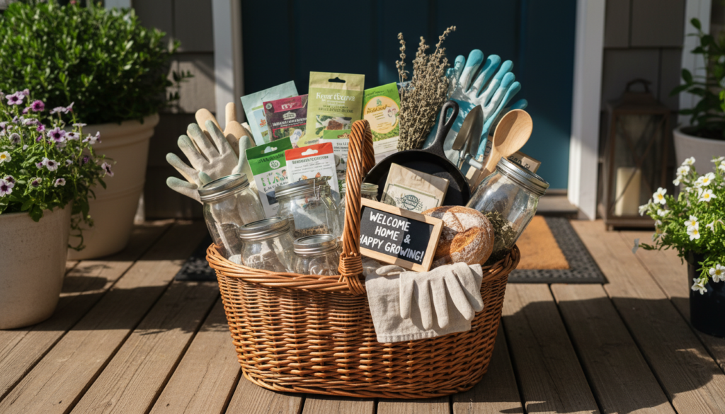 Housewarming gift basket for new homesteaders Housewarming gift basket for new homesteaders