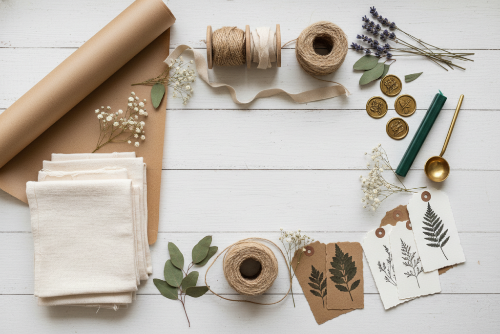 Natural gift wrapping materials and supplies Natural gift wrapping materials and supplies