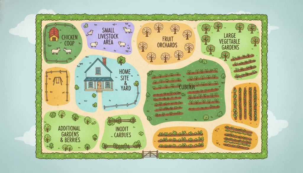 family-focused 5 acre farm layout design