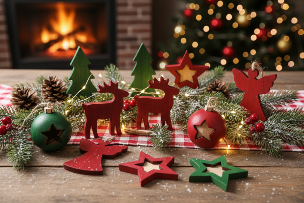 handmade wooden holiday decorations